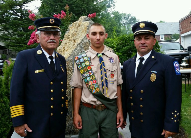 Scout builds memorial to officer killed on 9/11