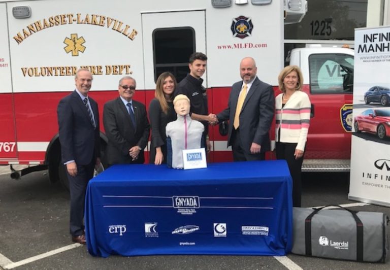 Manhasset-Lakeville Fire Department receives CPR manikin donation