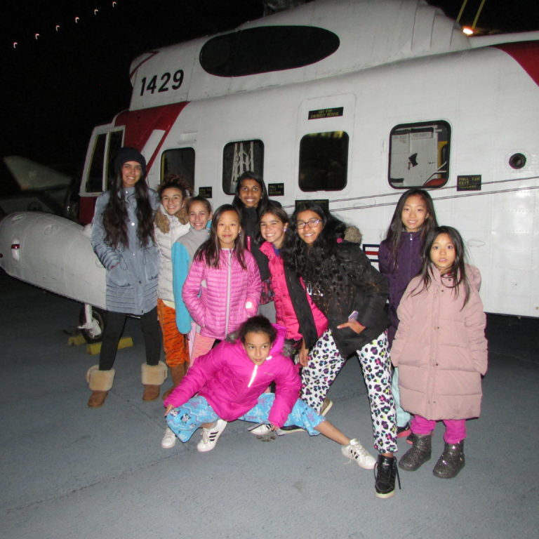 Girl Scouts Troop 1106 stay over on USS Intrepid