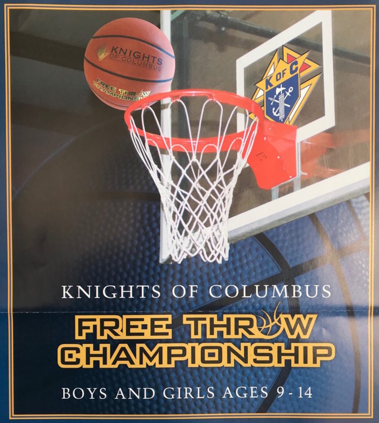 Knights of Columbus sponsors youth basketball free throw championship