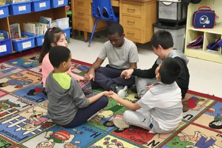 Roslyn students practice mindfulness in the classroom