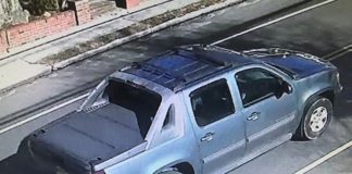 Police released a photo of a Chevrolet truck whose driver may have stolen a package from a Great Neck home. (Photo courtesy of Nassau County Police Department)