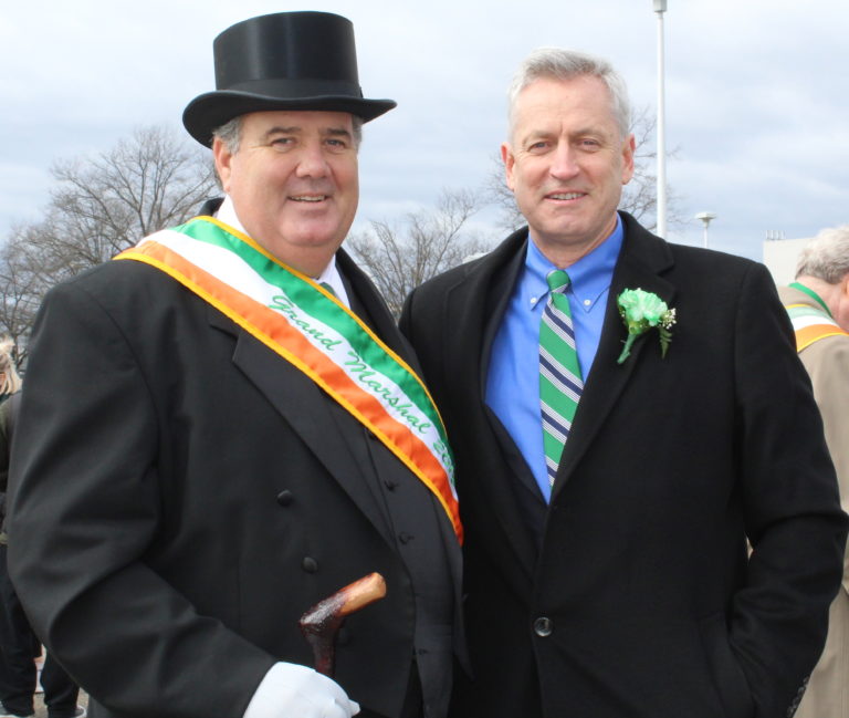 School bands, elected officials and youth groups march in St. Patrick’s Day Parade
