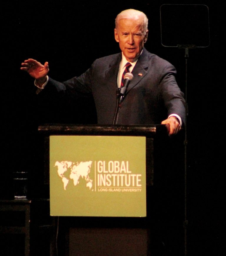 Biden gets personal with talks of cancer, Russia at LIU Post
