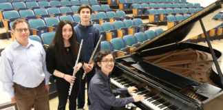 The South High School chamber music ensemble has been invited to perform at the 35th annual Young Musicians Concert of the Chamber Music Society of Lincoln Center. (Photo courtesy of the Great Neck Public Schools)