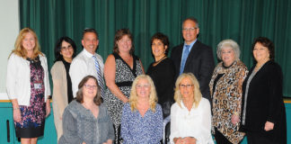 Great Neck Public Schools 25-Year Employees were recognized by the Board of Education and the district’s professional associations. (Photo by Irwin Mendlinger)