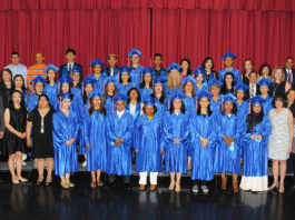 Great Neck Adult Learning Center graduates have earned citizenship, English proficiency and high school equivalence diplomas. (Photo by Irwin Mendlinger)