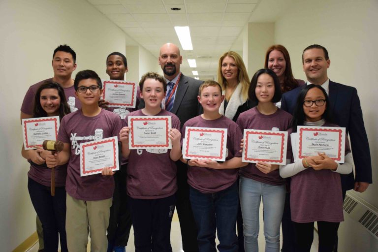 Mineola Middle School students’ give Board of Education taste of Albany