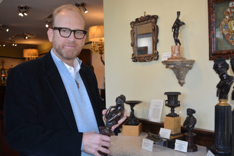 East Hills antique dealer Scott Defrin loans ivory pieces to museum, but can’t display them in his store