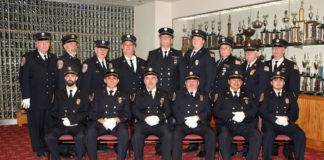 Great Neck Alert Fire Company swore in new officers. (Photo by Joe Virgilio)
