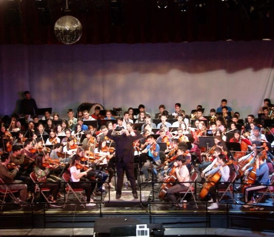 Dozens of students hoped to inspire their younger counterparts to become involved in music in the northern half of the Great Neck school district. (Photo courtesy of Great Neck Public Schools)