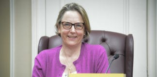 Veronica Lurvey said that if you told her six months ago she'd be sitting in Anna Kaplan's old Town Council seat, she'd be very "surprised." (Photo by Janelle Clausen)