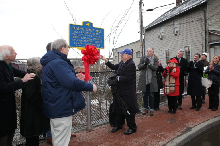 Historic marker placed at Roslyn Grist Mill