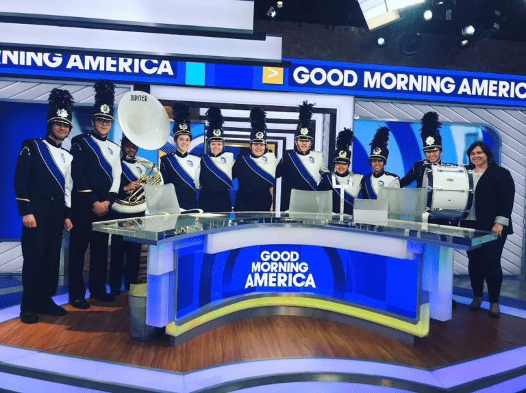 High school band members perform on Good Morning America