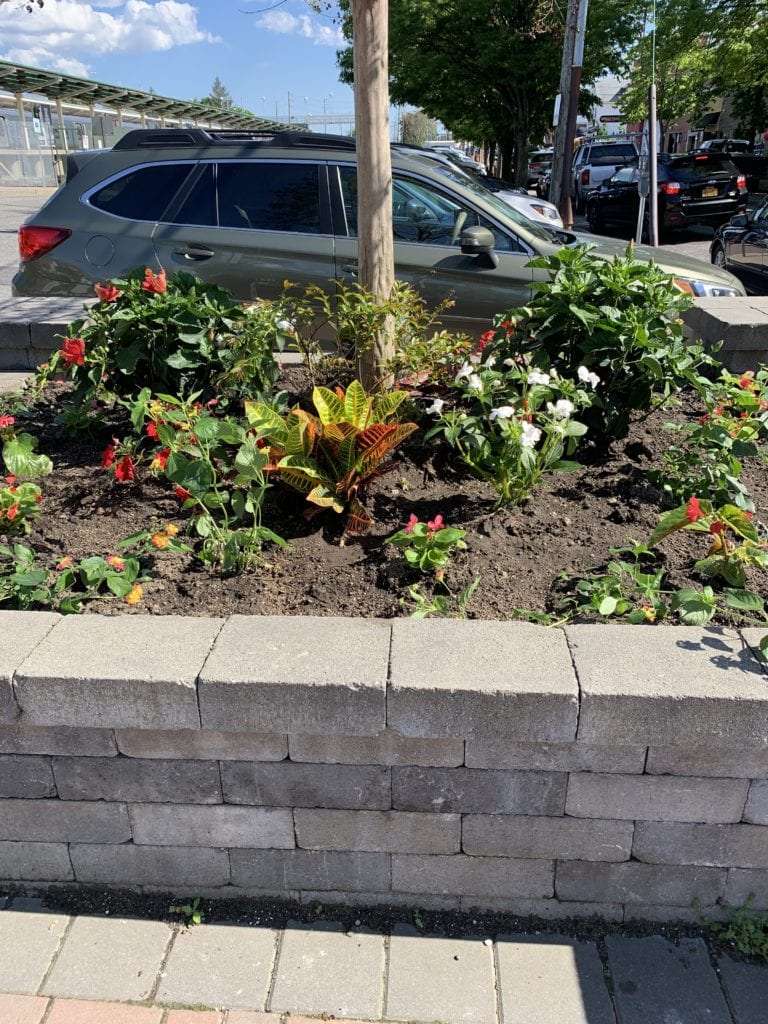 Town, Port’s BID and S.F Falconer Florist team up to plant flower beds at train station