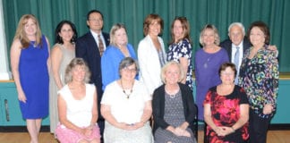 Great Neck Public School retirees were recognized by the Board of Education and the district’s professional associations. (Photo by Irwin Mendlinger)