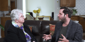 Sister Aimée, the CEO and founder of Bethany House, speaks with Dr. Zeyad Baker. (Photo courtesy of ProHEALTH Care)