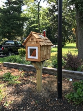 There’s a new home for books in the Village of Thomaston, courtesy of the Department of Public Works. (Photo by William Mazurkiewicz)