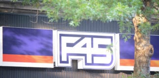 F45 – or "Function 45" – Fitness is almost ready to open its Great Neck Plaza location. (Photo by Janelle Clausen)