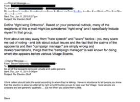 This email from 2015, with names and email addresses redacted, was forwarded to the Great Neck News on Friday.