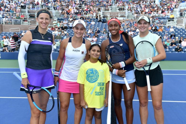 Roslyn kids play at US Open