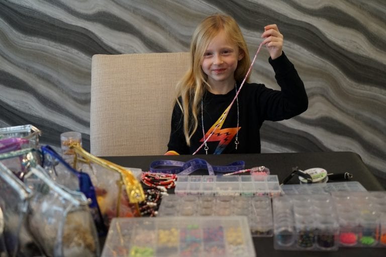 Roslyn 7-year-old raises $7,500 for Sid Jacobson JCC’s  Community Needs Bank by making mask chains