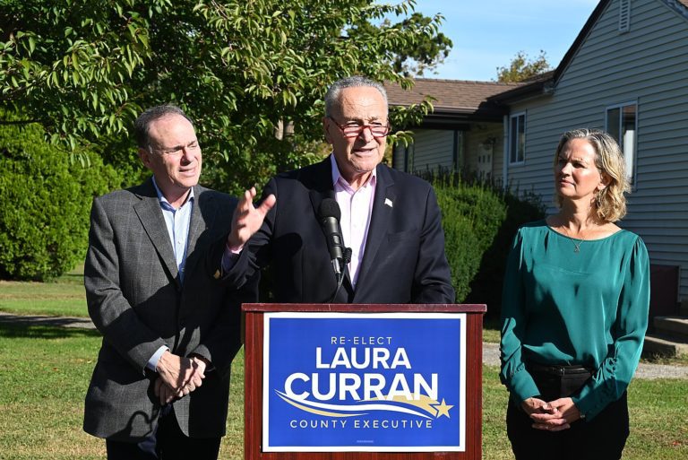Majority Leader Schumer endorses Curran for county executive