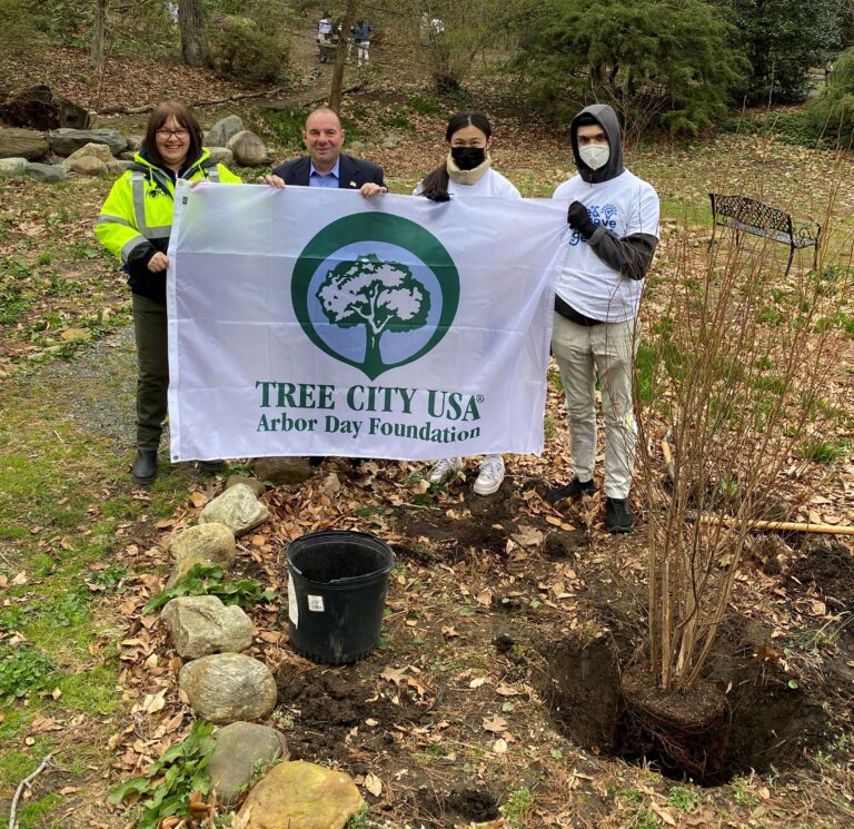 Council Member Zuckerman celebrates Arbor Day with tree planting
