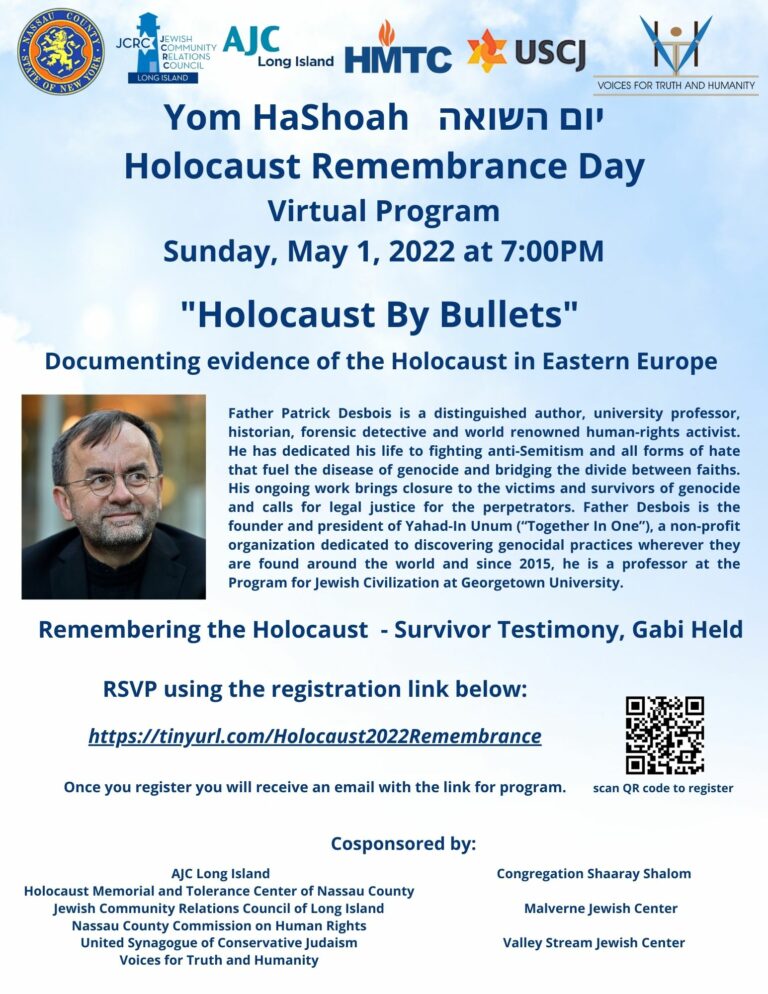 Father Patrick Desbois speaks at May 1 Holocaust Program