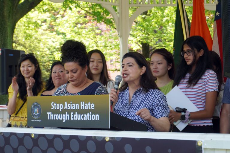 Hundreds rally in Great Neck against anti-Asian hate