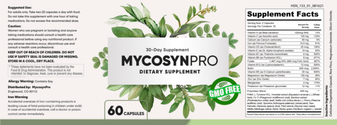 Mycosyn Pro Ingredients List