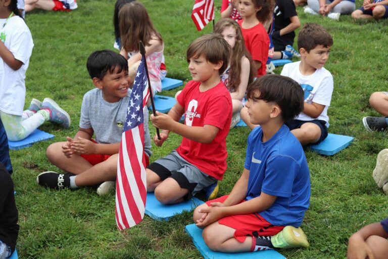 Guggenheim Elementary School students celebrate Flag Day