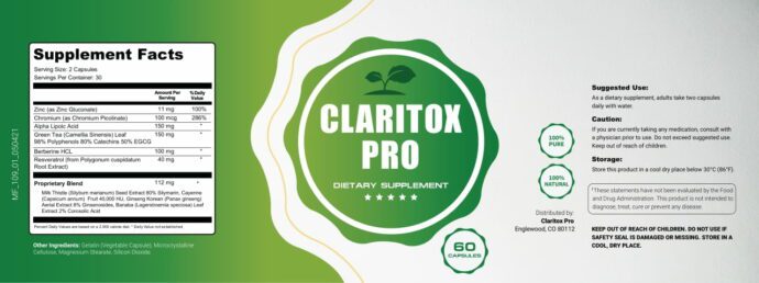 Claritox Pro Ingredients List