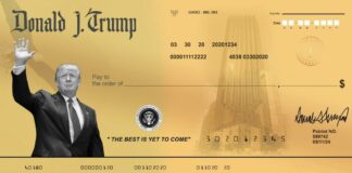 Donald J. Trump Golden Checks