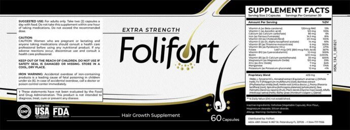 Folifort Ingredients