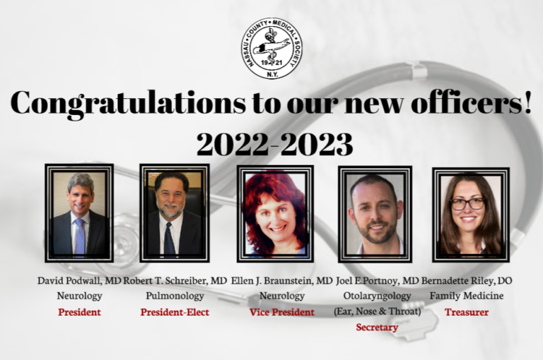 New officers at the Nassau County Medical Society