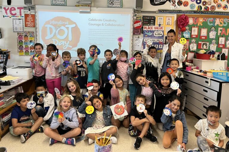 2nd graders celebrate International Dot Day