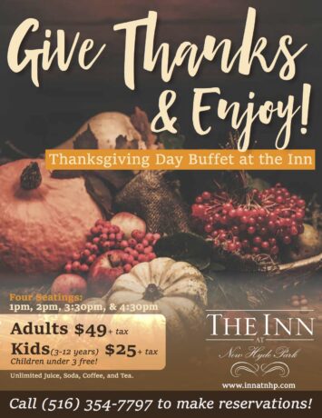 Thanksgiving Day Buffet at The Inn at New Hyde Park