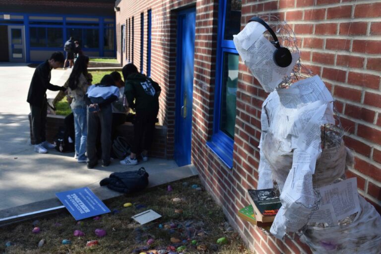 Ghost sculptures haunt Herricks High School