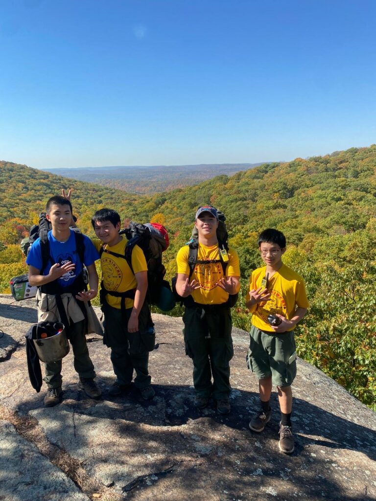Great Neck Boy Scout Troop 10 backpack in Harriman State Park