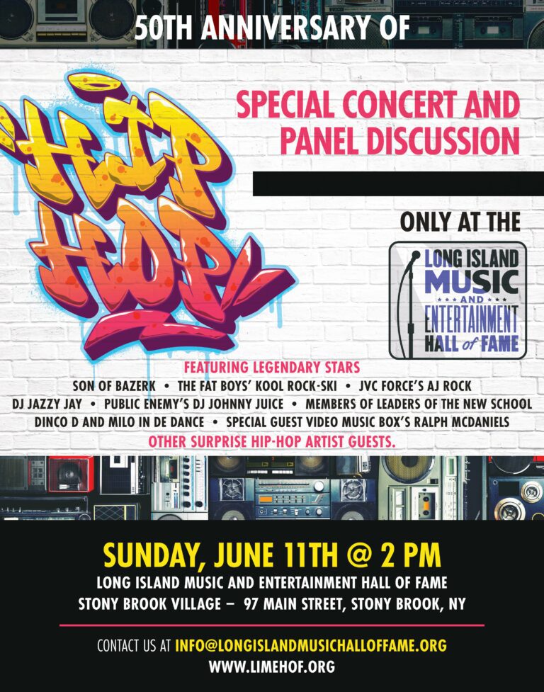 Long Island Music and Entertainment Hall of Fame to celebrate hip-hop’s 50th anniversary with  hip-hop concert