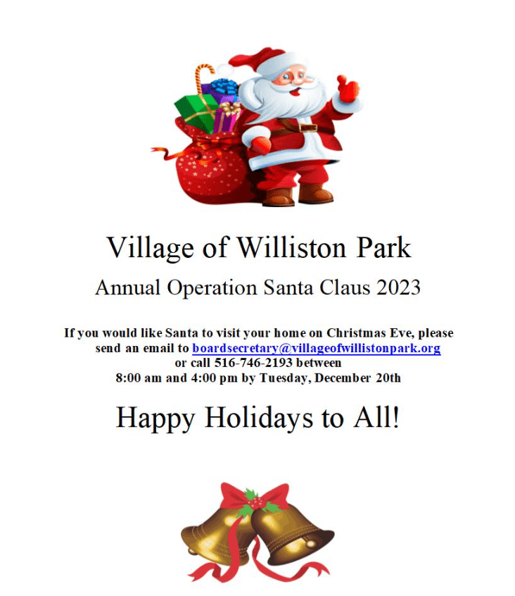 Williston Park Operation Santa Claus