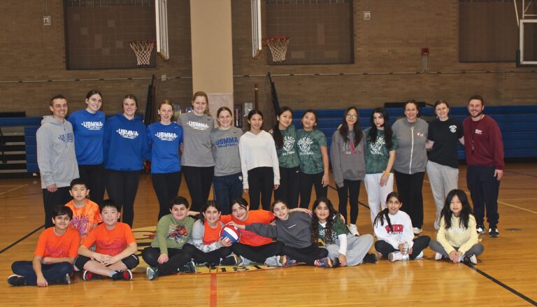 USMMA women’s volleyball team gives back to Great Neck PAL community