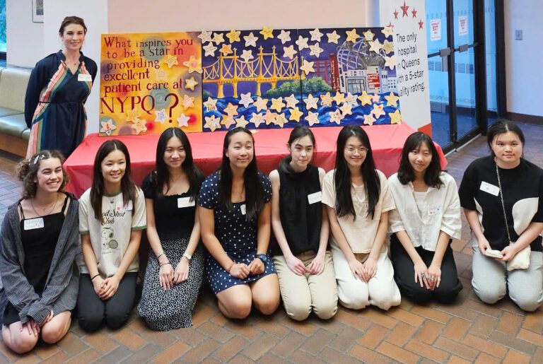 Great Neck South High art club creates painting for New York Presbyterian Queens Hospital